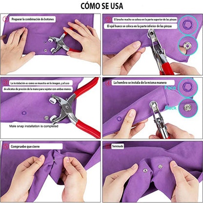 kit de alicate para broches metálicos